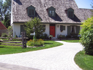 Cobble stone driveway